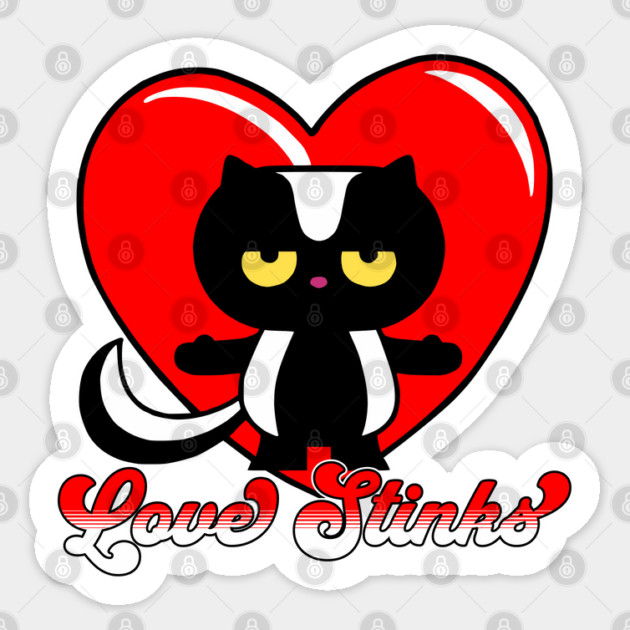 Retro Love Stinks Sticker by HolidayBug