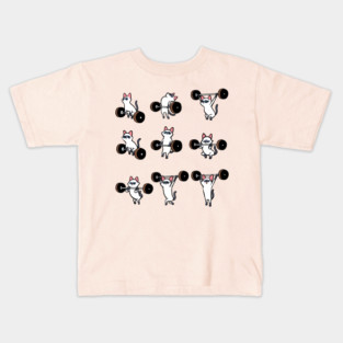 Olympic Lifting Siamese Cat Kids T-Shirt