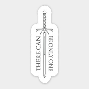 Highlander - There can be only one - Kurgan sword Sticker
