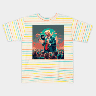 Donald Trump Spouting out Filth- Megaphone Head Kids T-Shirt