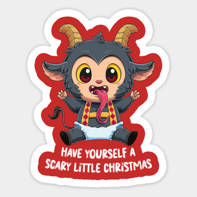 Cheeky Krampus Holiday Greetings Magnet by GoshWow®