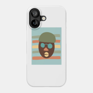 Black French Artist in Beret Phone Case