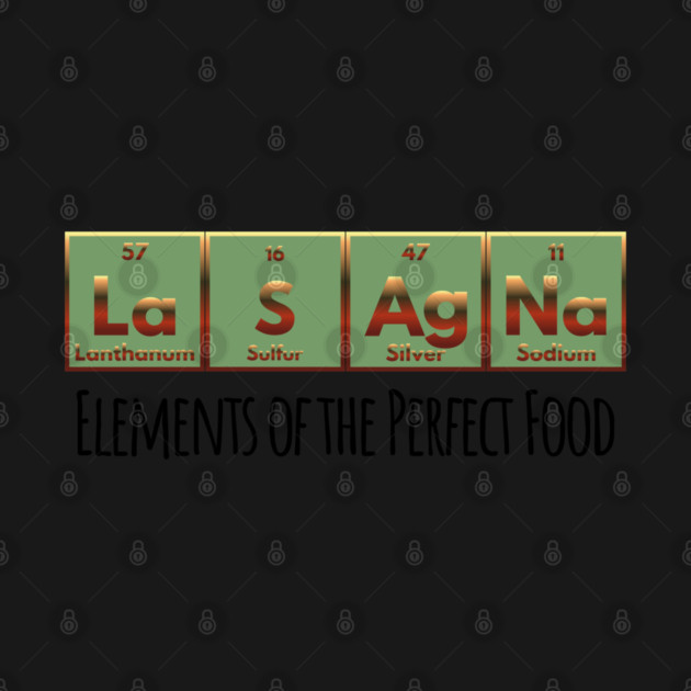 LaSAgNa Periodic Table of Elements the perfect food by Luxinda