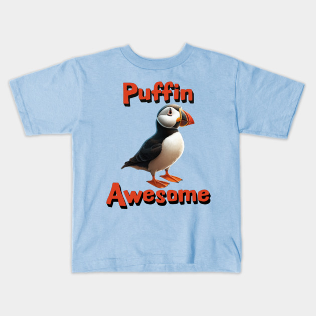 Puffin Awesome Kids T-Shirt by Luxinda