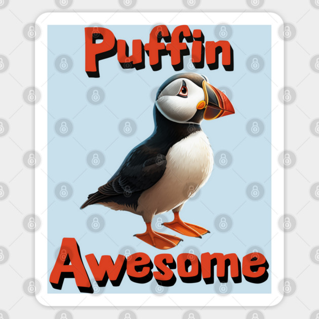 Puffin Awesome Sticker by Luxinda