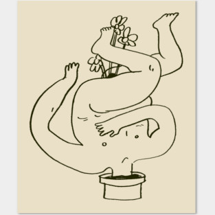 Head in pot Posters and Art