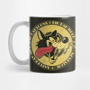 Retro Cartoon Big Wolf Mug