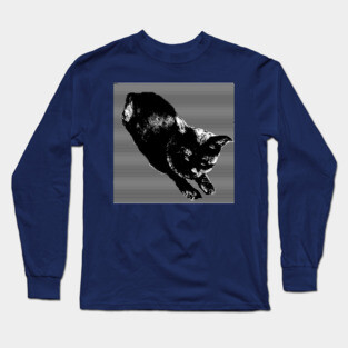 Graphic Black Cat Long Sleeve T-Shirt
