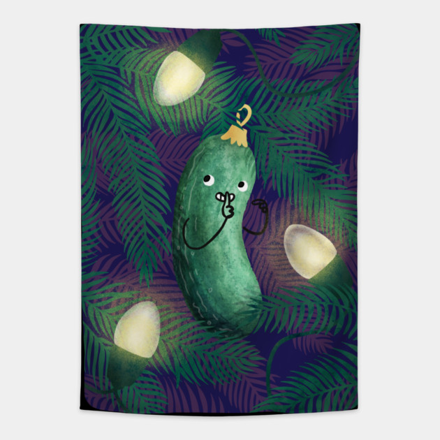 Find the Christmas Pickle! Tapestry by littleclyde