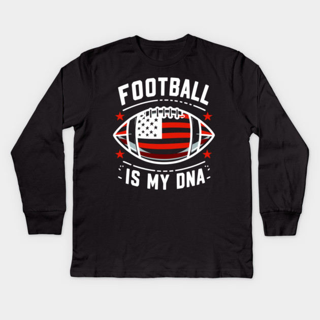 Football is my DNA Kids Long Sleeve T-Shirt by Frank Ring