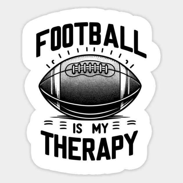 Football is my Therapy Sticker by Frank Ring