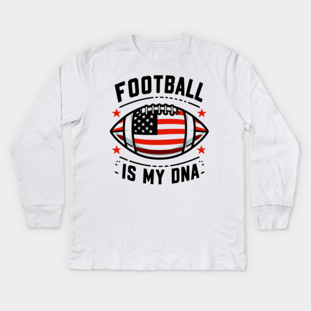 Football is my DNA Kids Long Sleeve T-Shirt by Frank Ring