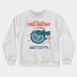Fugu anatomy Tokyo Crewneck Sweatshirt