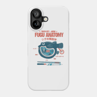 Fugu anatomy Tokyo Phone Case