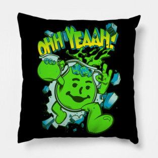 OHH YEAH! Kool Aid Man Lime Pillow