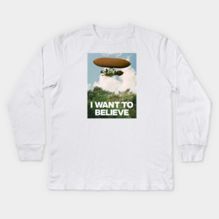 I Want To Believe - Dreamfinder & Figment Kids Long Sleeve T-Shirt