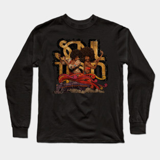 Soul Train Vintage Look Fan Design Long Sleeve T-Shirt