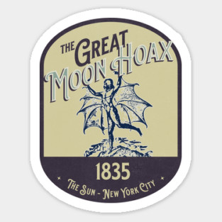 The Great Moon Hoax - The Sun 1835 New York City Sticker