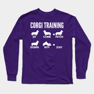Corgi Training Corgi Dog Tricks Long Sleeve T-Shirt