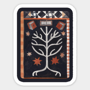 Book Tree - Book Worm Sticker