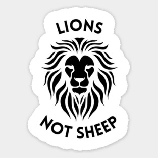 Lions Not Sheep Conservative Maga Trump Republican Sticker