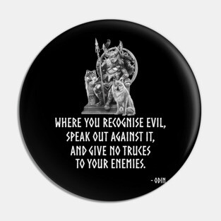 Asatru Norse Mythology Viking God Odin Proverb Nordic Pin