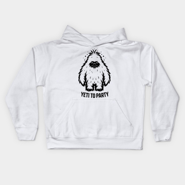 Yeti To Party Kids Hoodie by Frank Ring