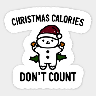 Christmas Calories Don't Count Sticker