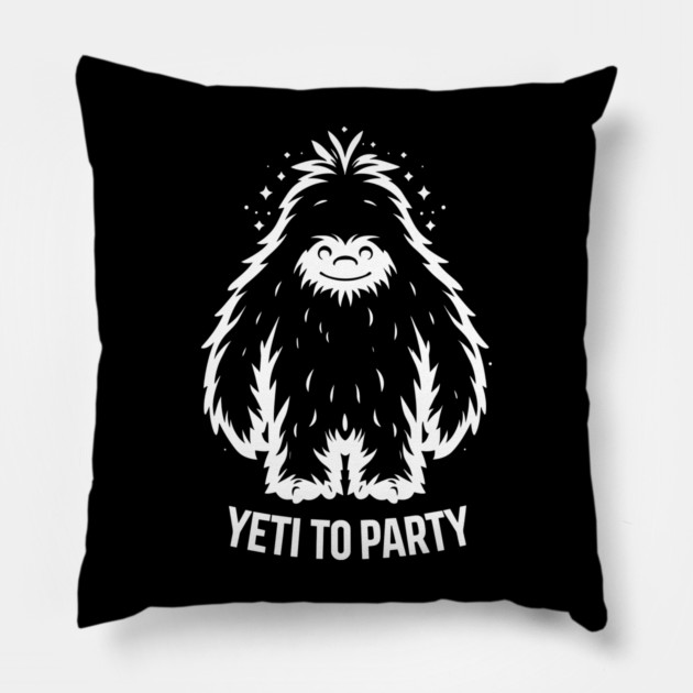 Yeti To Party Pillow by Frank Ring