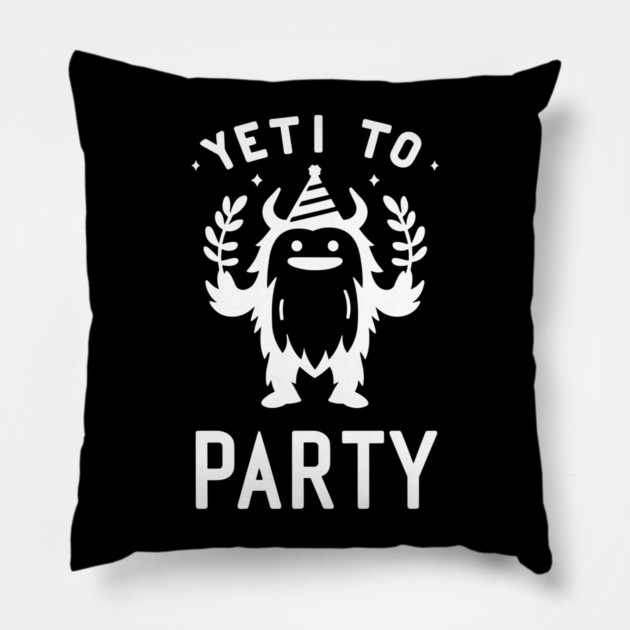 Yeti To Party Pillow by Frank Ring