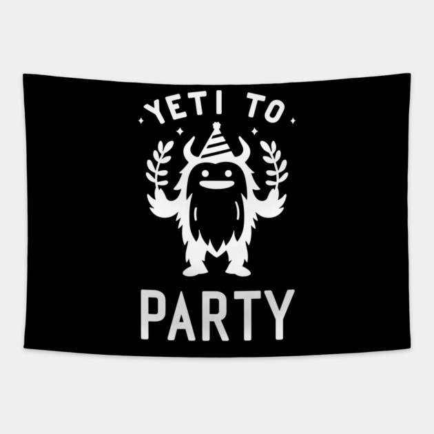 Yeti To Party Tapestry by Frank Ring