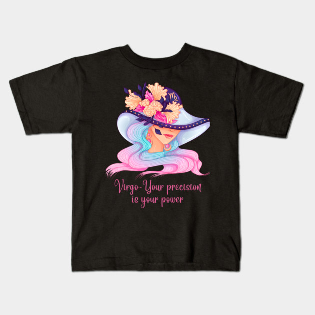 Virgo Birth Sign Kids T-Shirt by BirdsnStuff