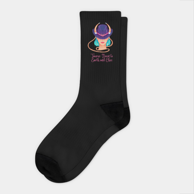 Taurus Birth Sign Socks by BirdsnStuff