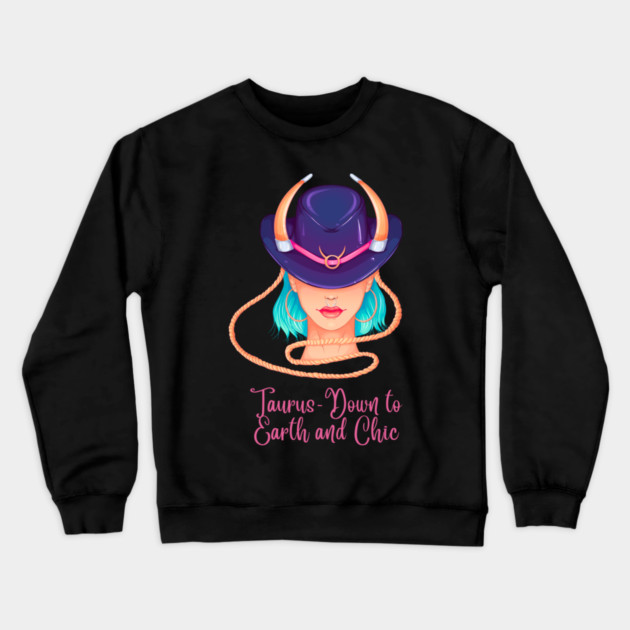 Taurus Birth Sign Crewneck Sweatshirt by BirdsnStuff