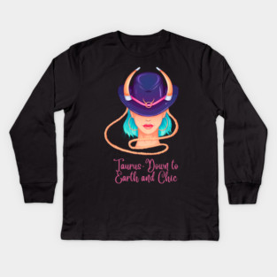 Taurus Birth Sign Kids Long Sleeve T-Shirt