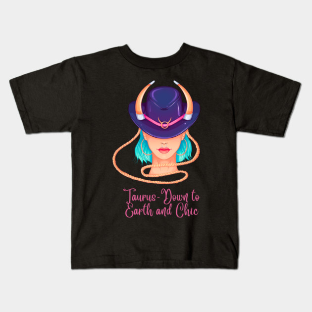 Taurus Birth Sign Kids T-Shirt by BirdsnStuff