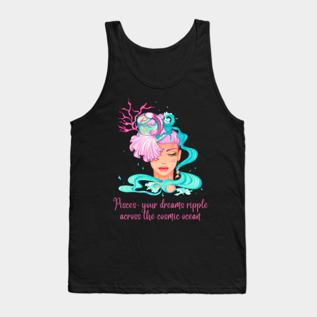 Pisces Birth Sign Tank Top by BirdsnStuff