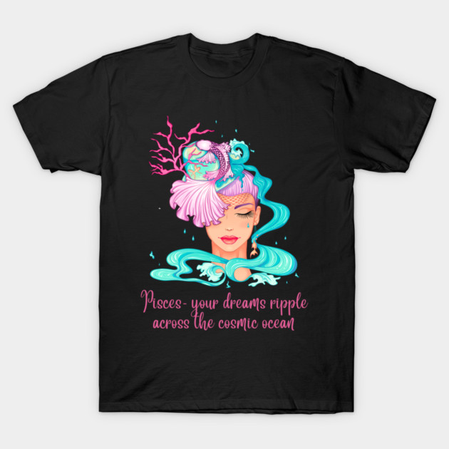 Pisces Birth Sign T-Shirt by BirdsnStuff