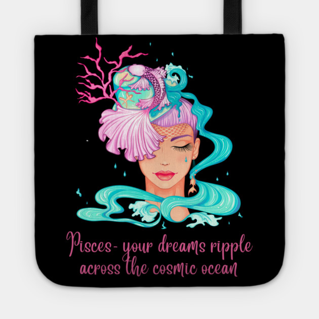 Pisces Birth Sign Tote by BirdsnStuff