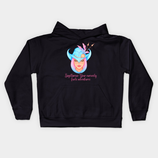 Sagittarius Birth Sign Kids Hoodie by BirdsnStuff