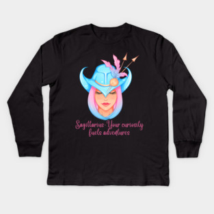 Sagittarius Birth Sign Kids Long Sleeve T-Shirt