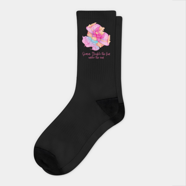 Gemini Birth Sign Socks by BirdsnStuff