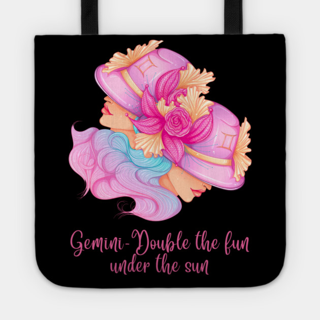 Gemini Birth Sign Tote by BirdsnStuff