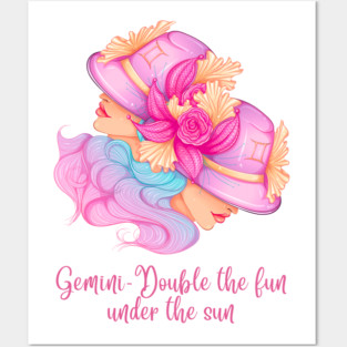 Gemini Birth Sign Posters and Art