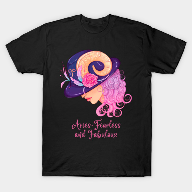 Aries Birth Sign T-Shirt by BirdsnStuff