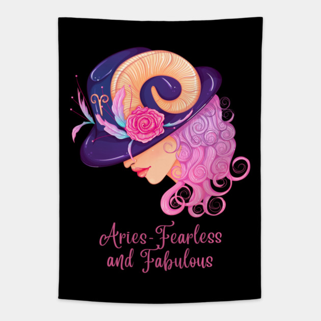 Aries Birth Sign Tapestry by BirdsnStuff