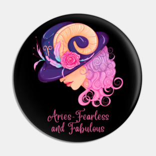 Aries Birth Sign Pin