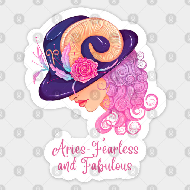 Aries Birth Sign Sticker by BirdsnStuff