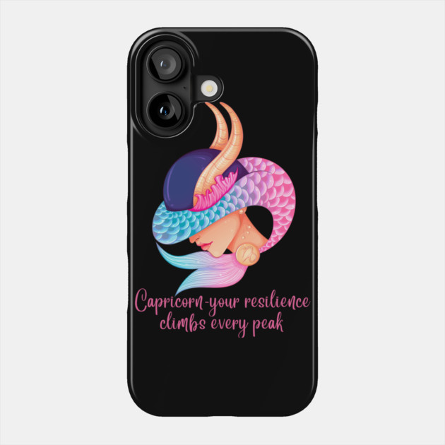 Capricorn Birth Sign Phone Case by BirdsnStuff