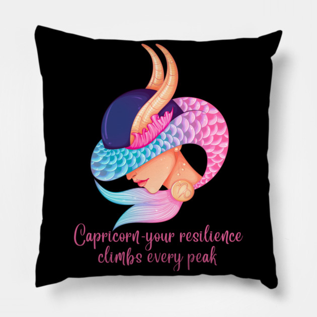 Capricorn Birth Sign Pillow by BirdsnStuff